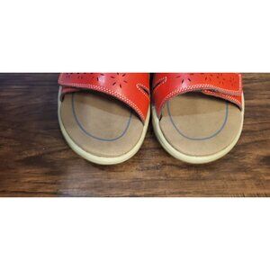 Orthofeet Sahara Red Slip On Comfort Sandals Hook and Loop Closure 11